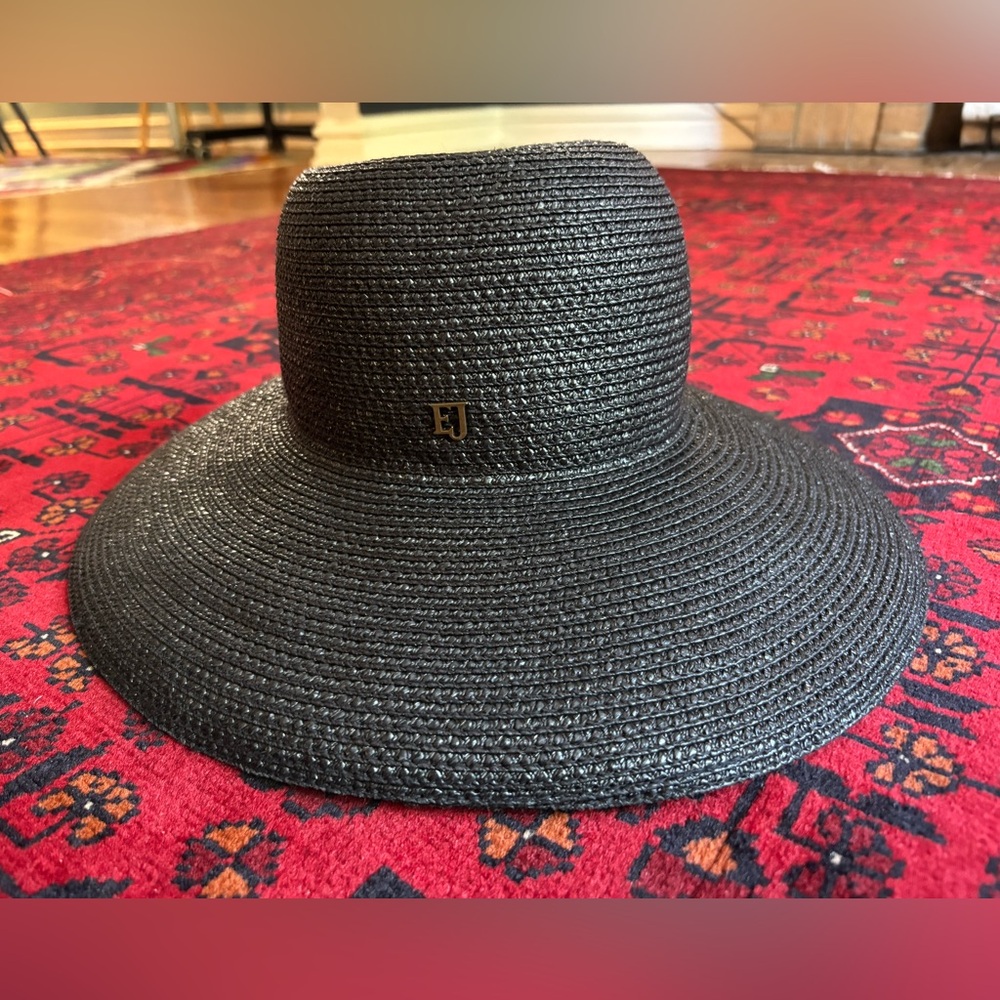 Eric Javits Hampton Hat, Black. Worn twice. - Picture 3 of 5